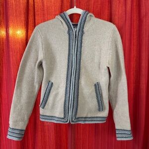 Patagonia Hooded Lambswool Zippered Cardigan Sweater Size S